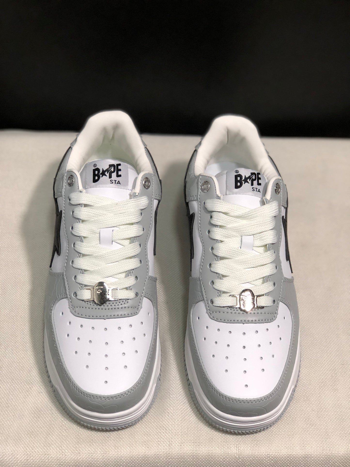 BAPE STA - Pathent Leather Gray with Black Star