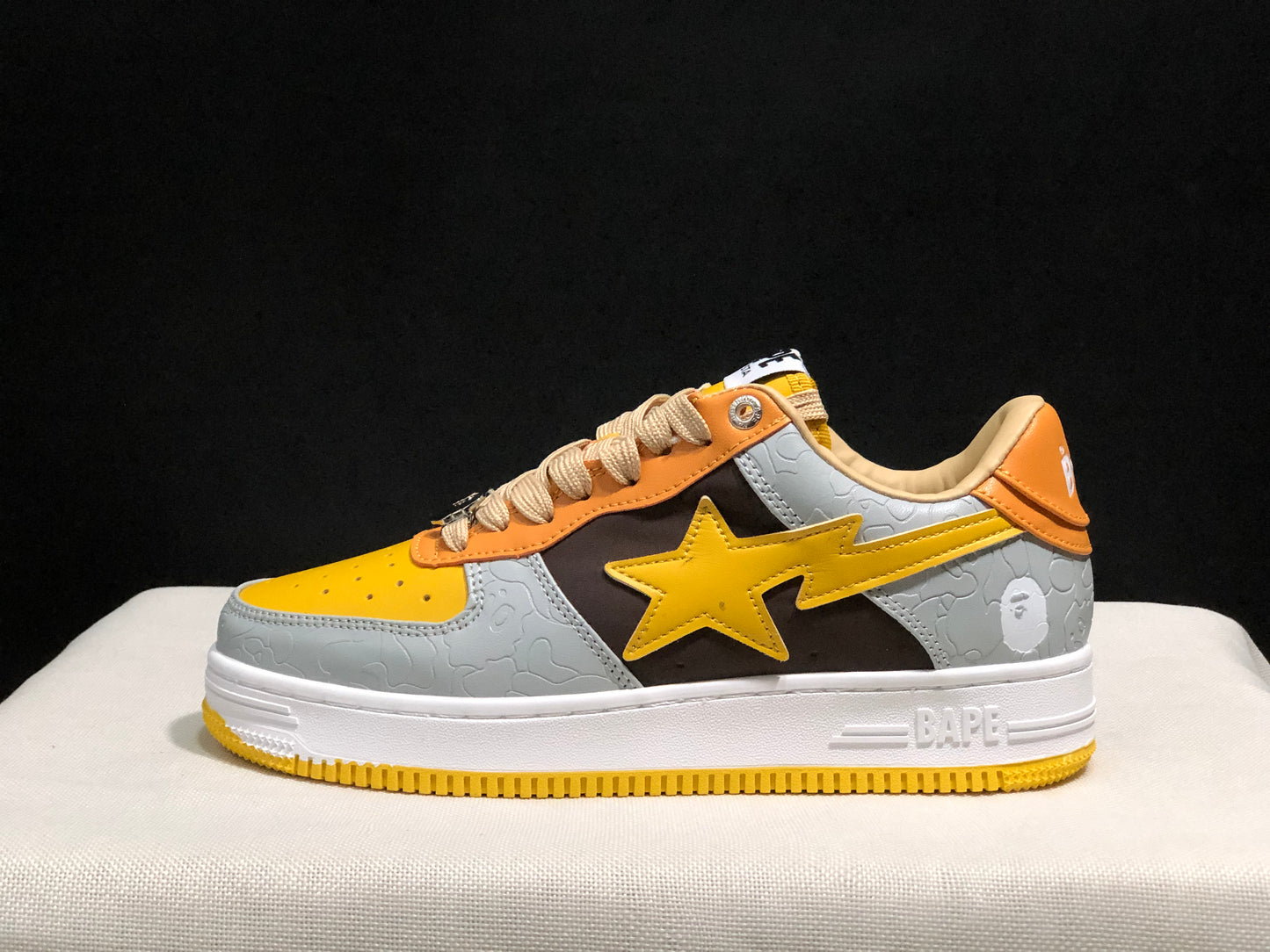 Bape Sta - Patent Leather Gray, Ocra and Brown