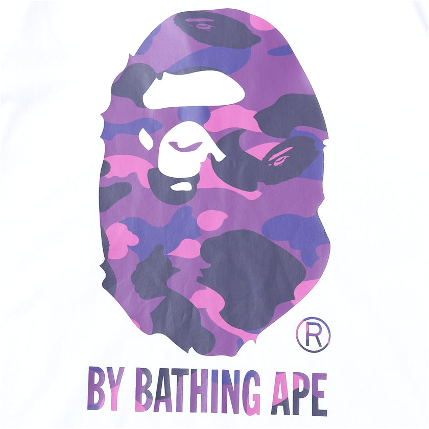 BAPE ABC Camo Purple Big Ape Head White Tee